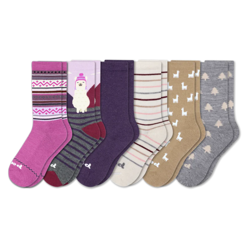 6 Pack - Women's Crew Pacas Socks - Image 135