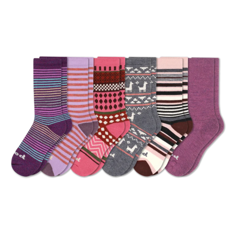 6 Pack - Women's Crew Pacas Socks - Image 14