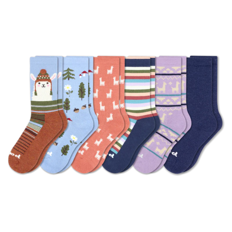 6 Pack - Women's Crew Pacas Socks - Image 146