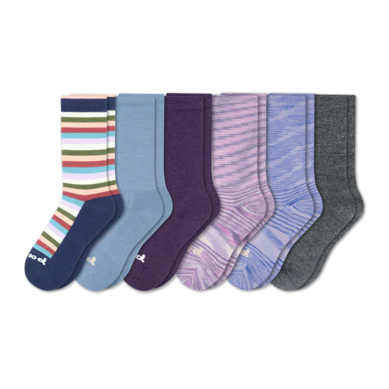 6 Pack - Women's Crew Pacas Socks - Image 151