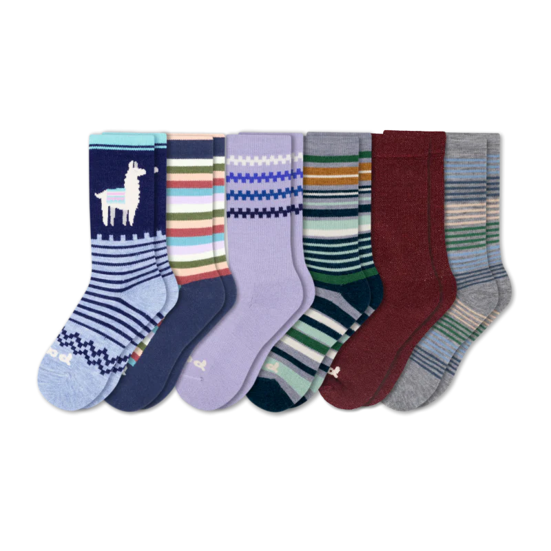 6 Pack - Women's Crew Pacas Socks - Image 156
