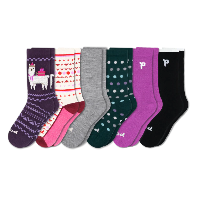 6 Pack - Women's Crew Pacas Socks - Image 157