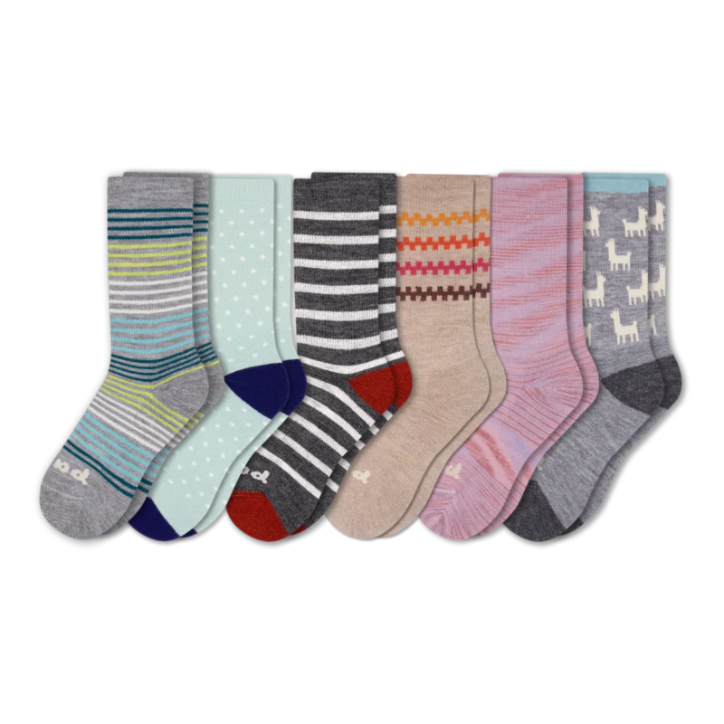 6 Pack - Women's Crew Pacas Socks - Image 161