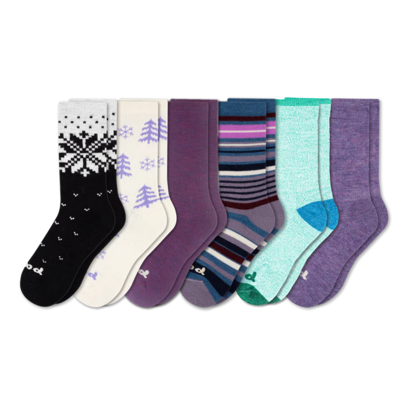 6 Pack - Women's Crew Pacas Socks - Image 162