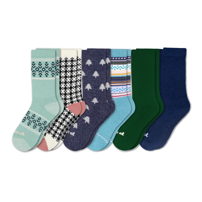 6 Pack - Women's Crew Pacas Socks - Image 167