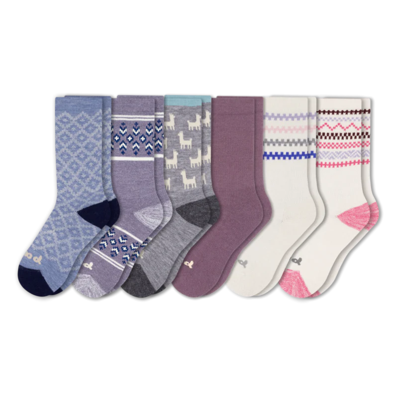 6 Pack - Women's Crew Pacas Socks - Image 17
