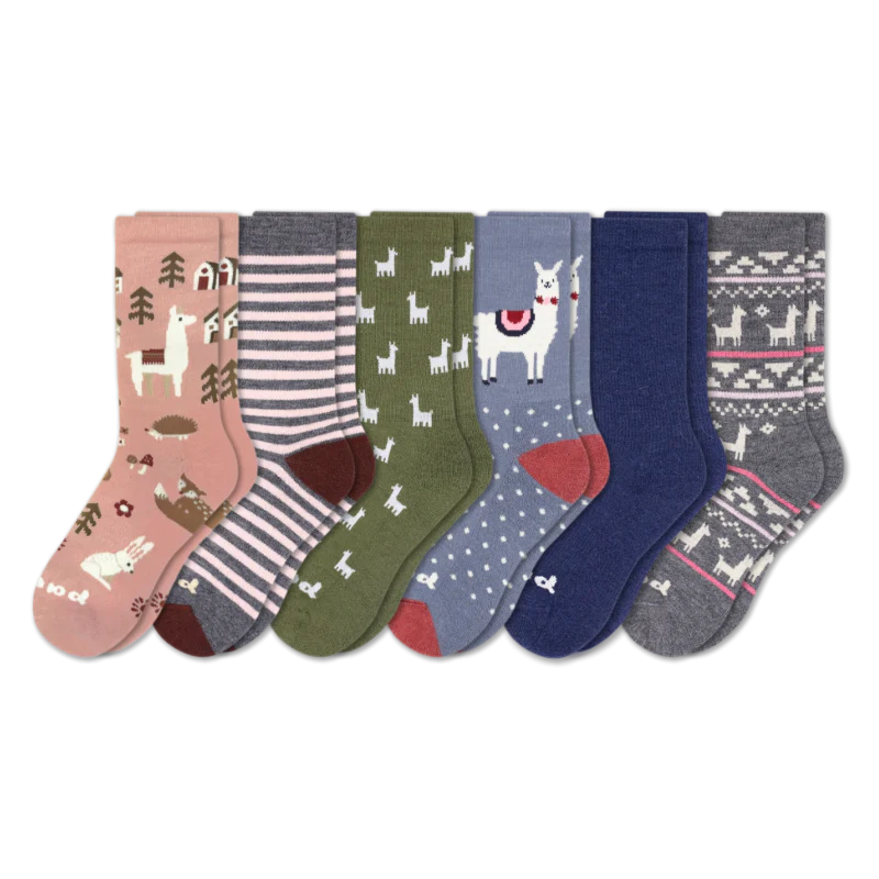 6 Pack - Women's Crew Pacas Socks - Image 182