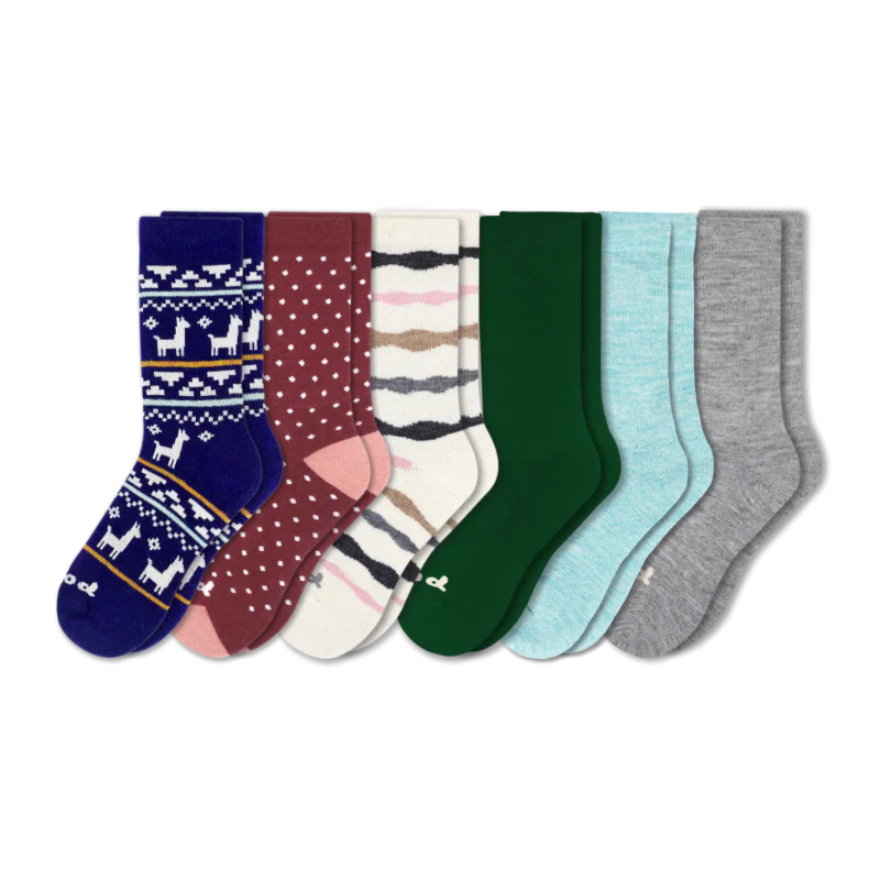 6 Pack - Women's Crew Pacas Socks - Image 185