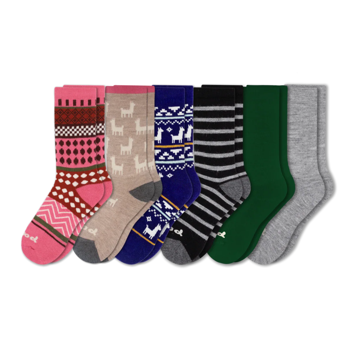 6 Pack - Women's Crew Pacas Socks - Image 190