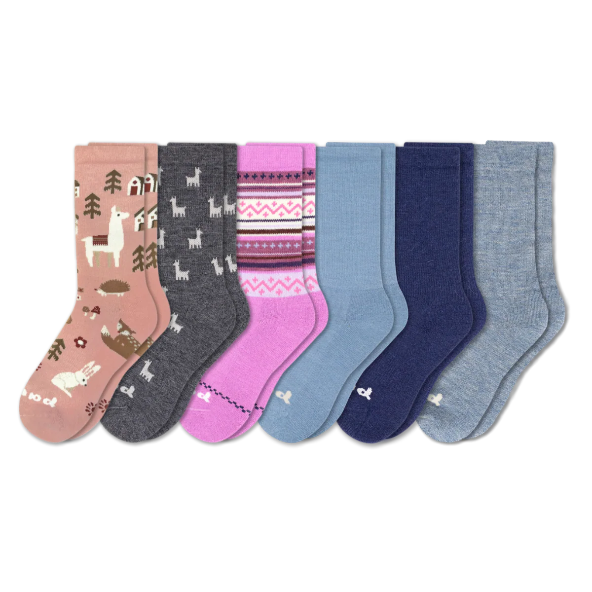 6 Pack - Women's Crew Pacas Socks - Image 192
