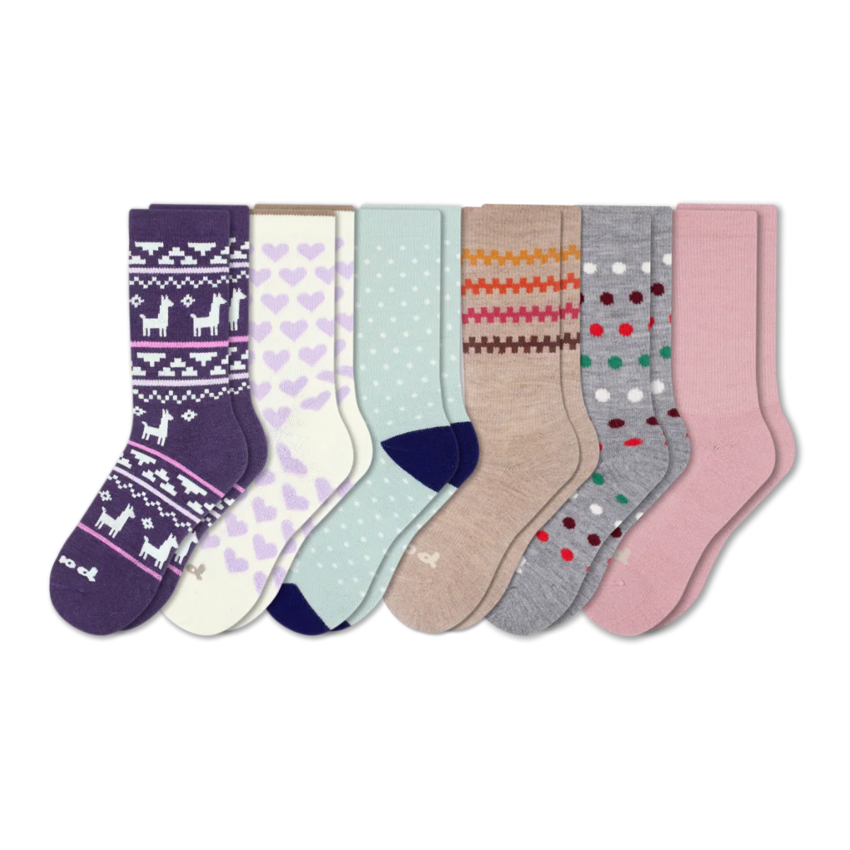 6 Pack - Women's Crew Pacas Socks - Image 194