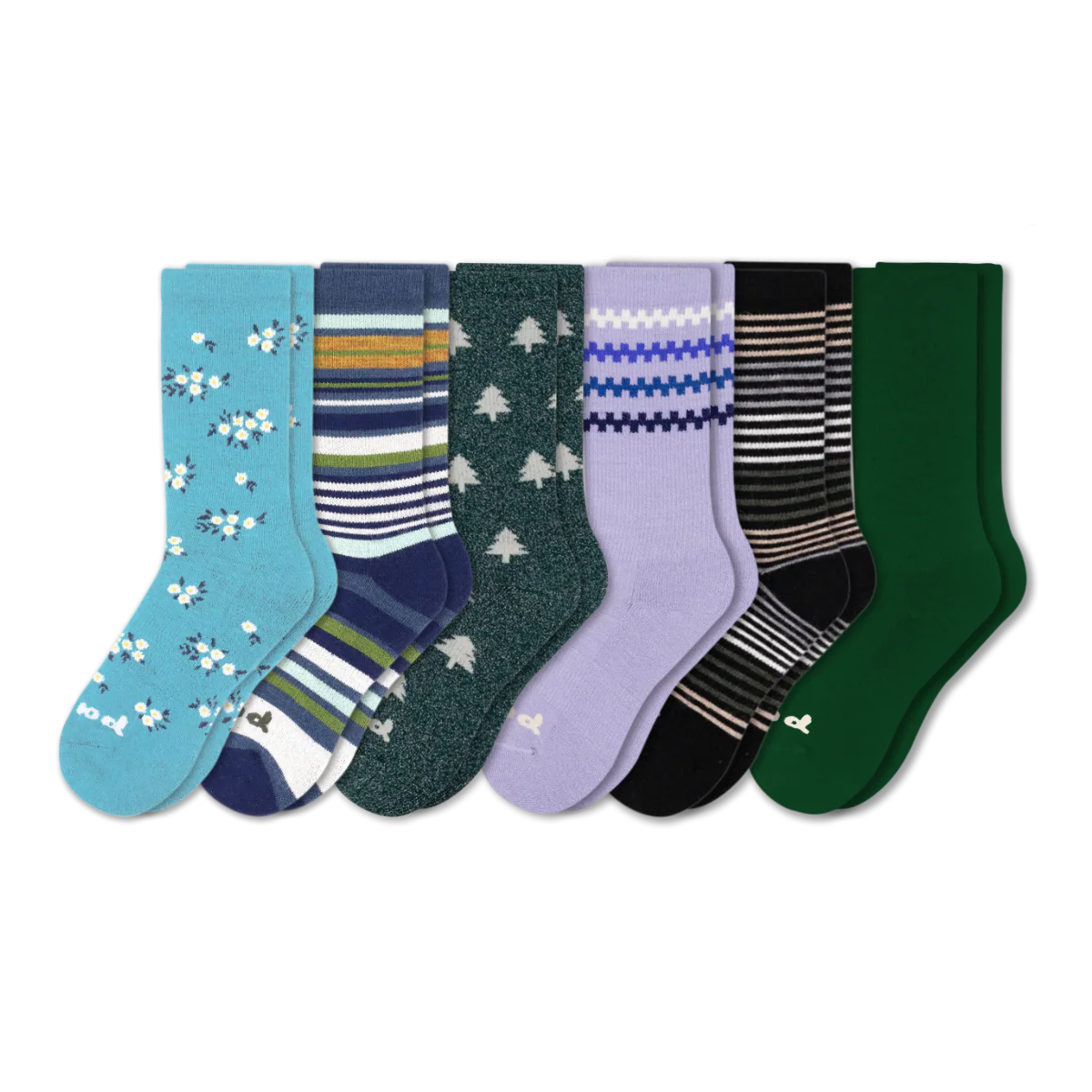 6 Pack - Women's Crew Pacas Socks - Image 195