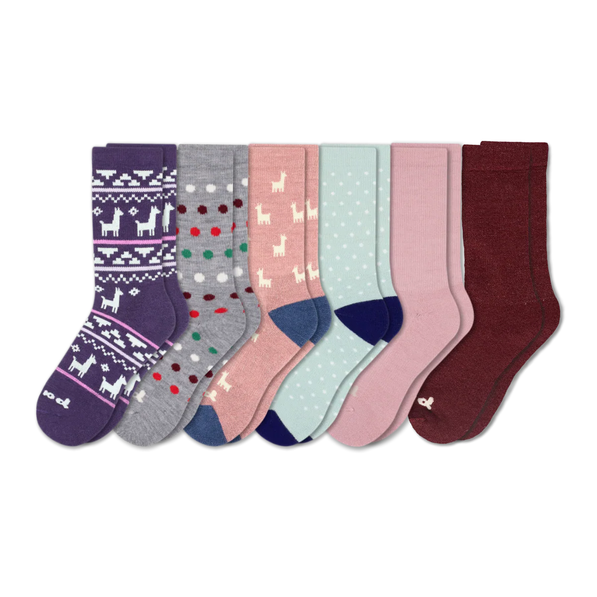 6 Pack - Women's Crew Pacas Socks - Image 196