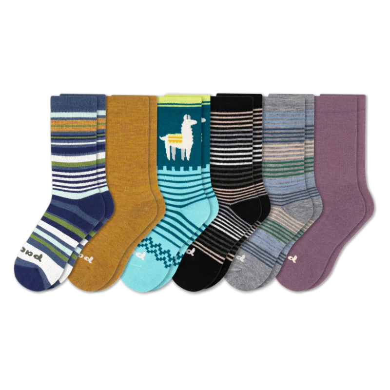 6 Pack - Women's Crew Pacas Socks - Image 20