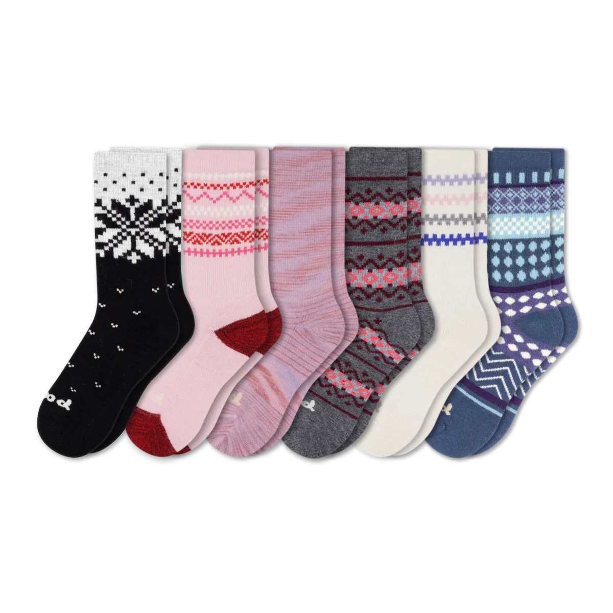 6 Pack - Women's Crew Pacas Socks - Image 202