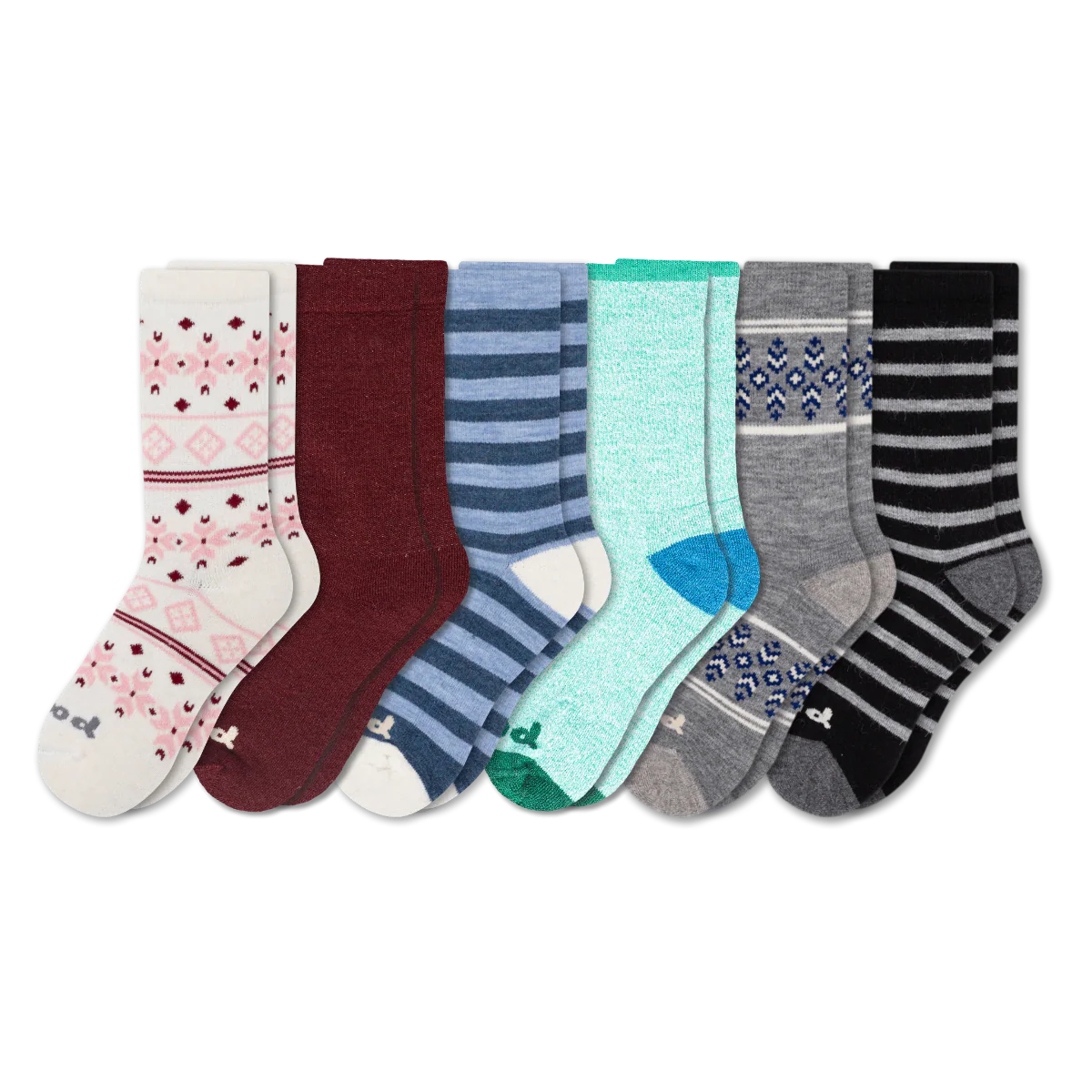 6 Pack - Women's Crew Pacas Socks - Image 204