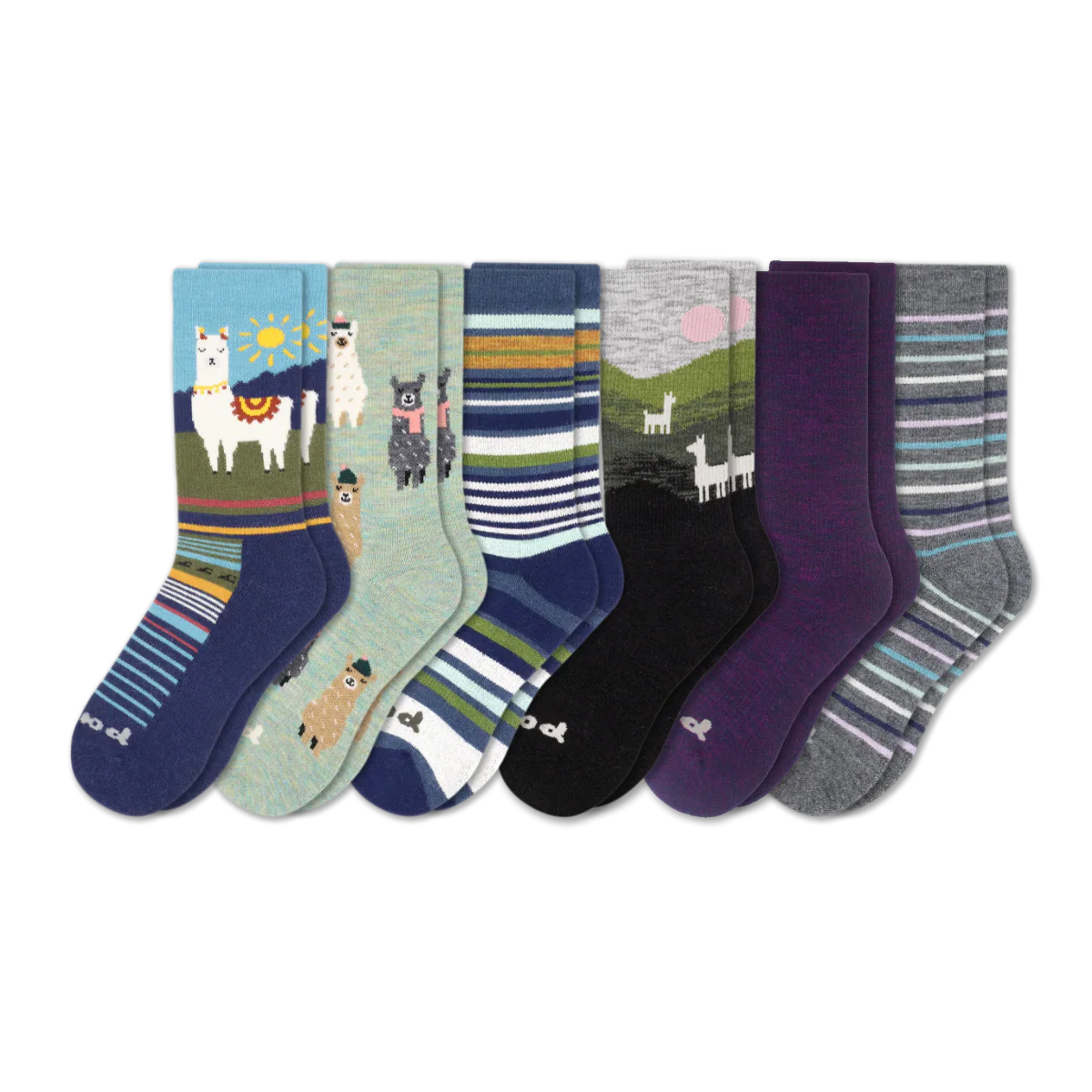 6 Pack - Women's Crew Pacas Socks - Image 207