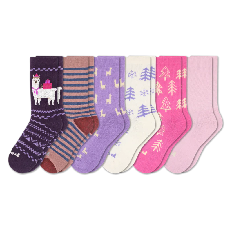 6 Pack - Women's Crew Pacas Socks - Image 21