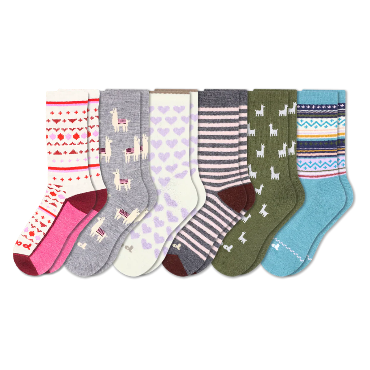 6 Pack - Women's Crew Pacas Socks - Image 210