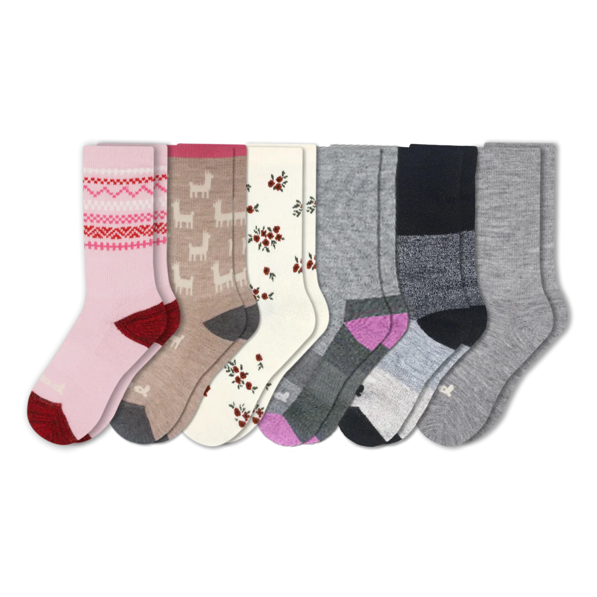 6 Pack - Women's Crew Pacas Socks - Image 213