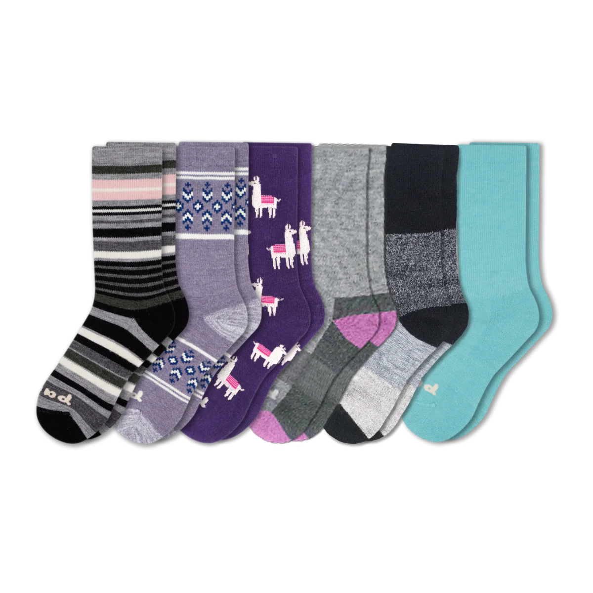 6 Pack - Women's Crew Pacas Socks - Image 216