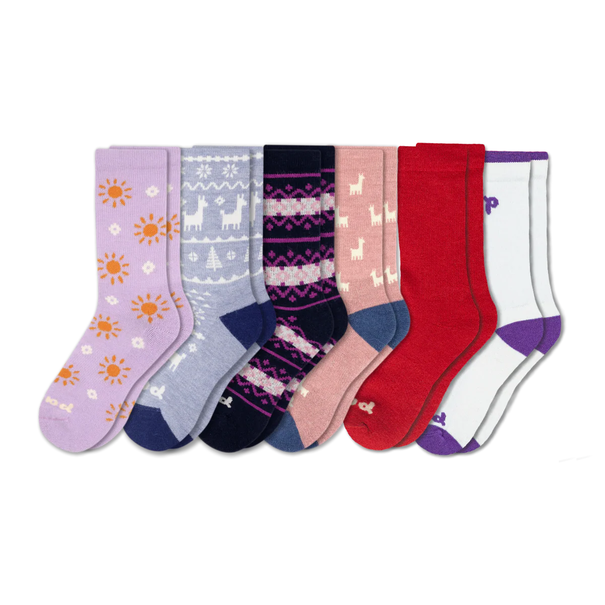 6 Pack - Women's Crew Pacas Socks - Image 217