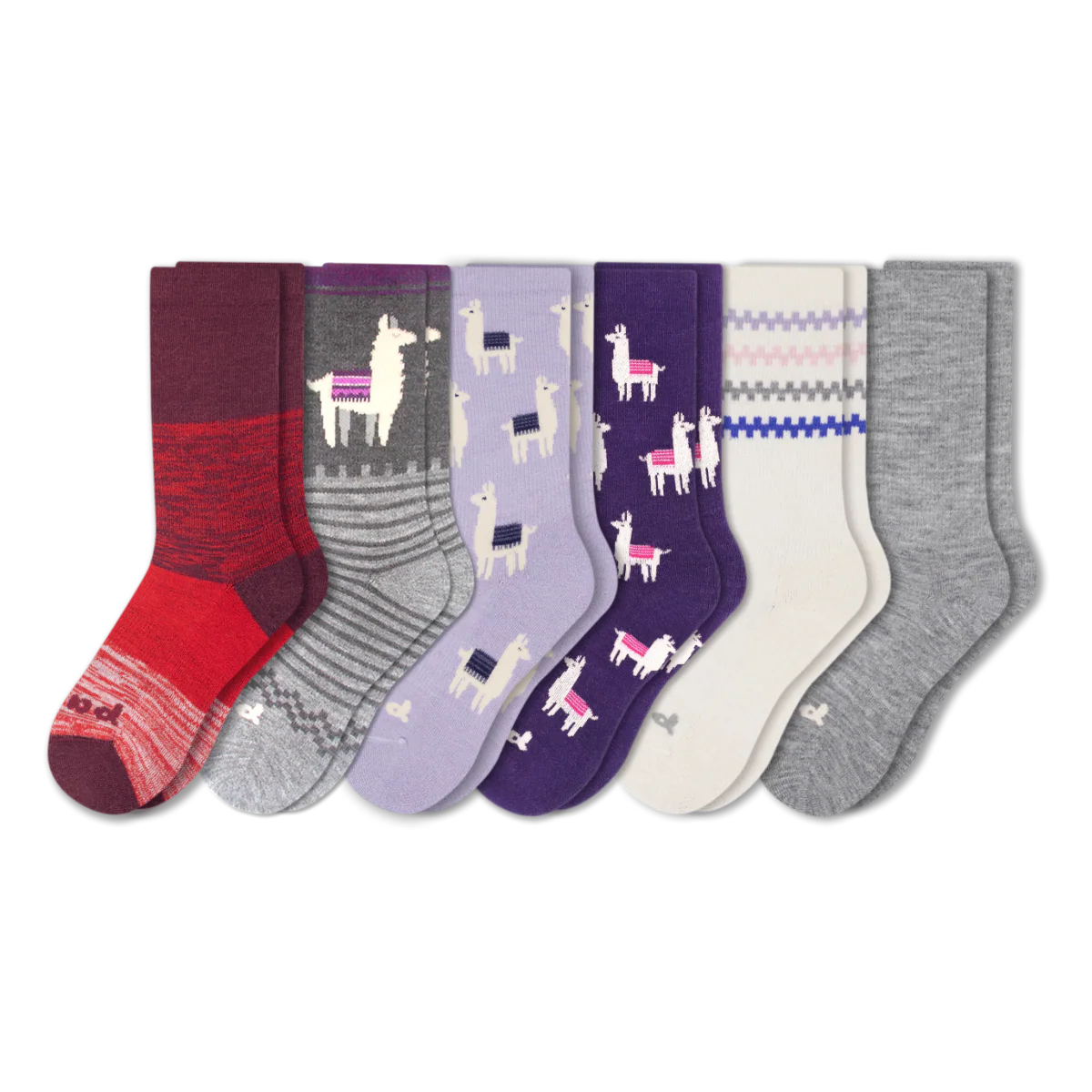 6 Pack - Women's Crew Pacas Socks - Image 220