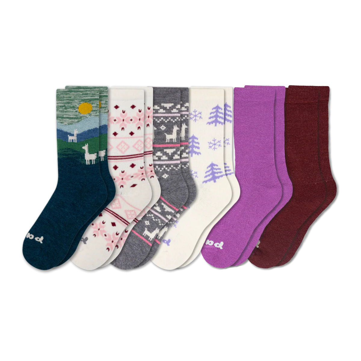 6 Pack - Women's Crew Pacas Socks - Image 223