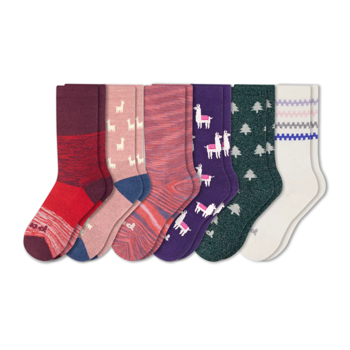 6 Pack - Women's Crew Pacas Socks - Image 224