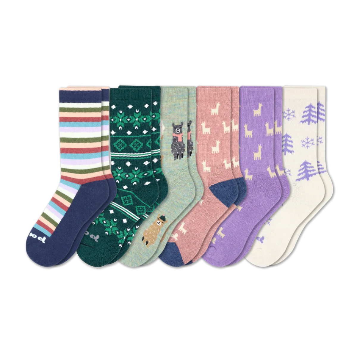 6 Pack - Women's Crew Pacas Socks - Image 227