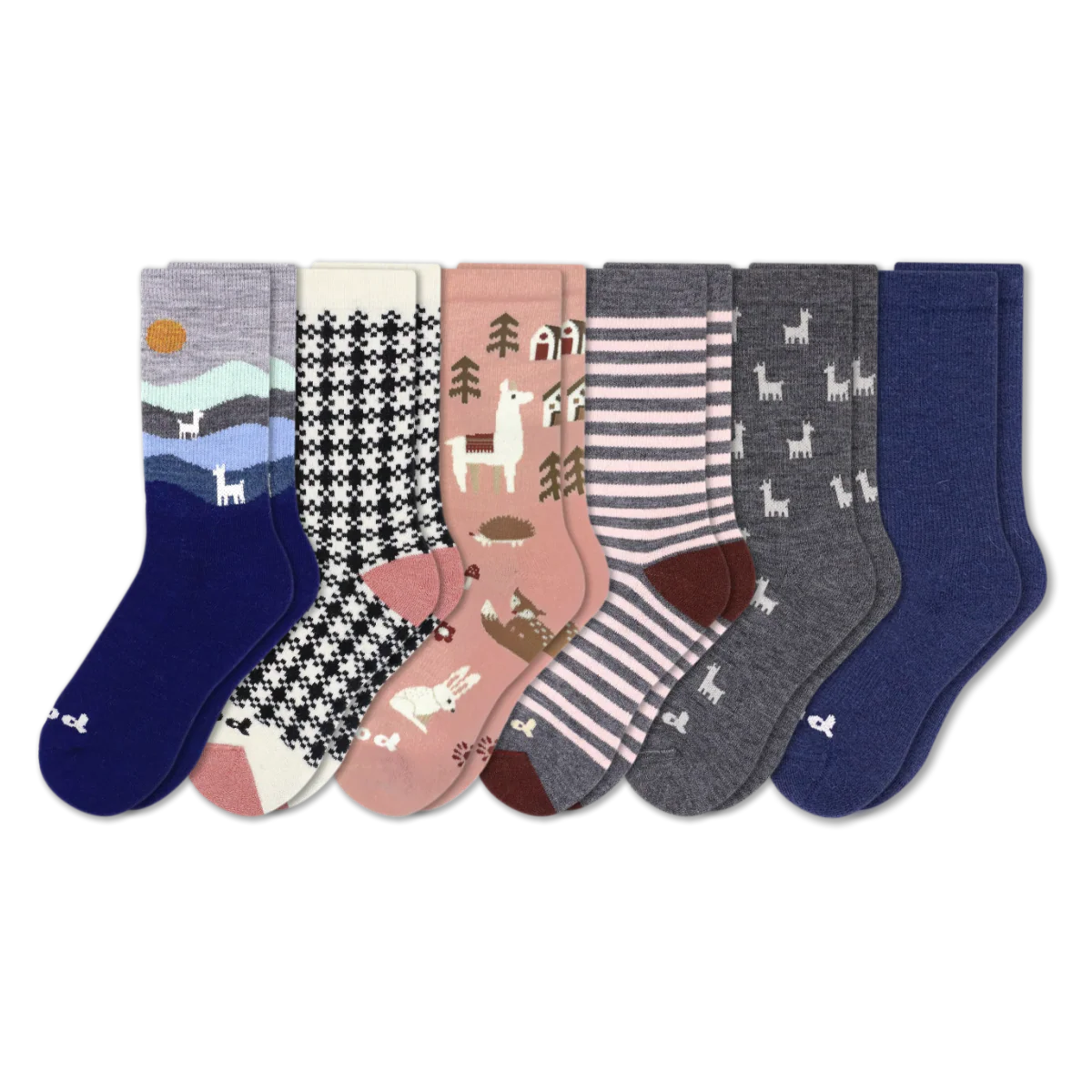 6 Pack - Women's Crew Pacas Socks - Image 229