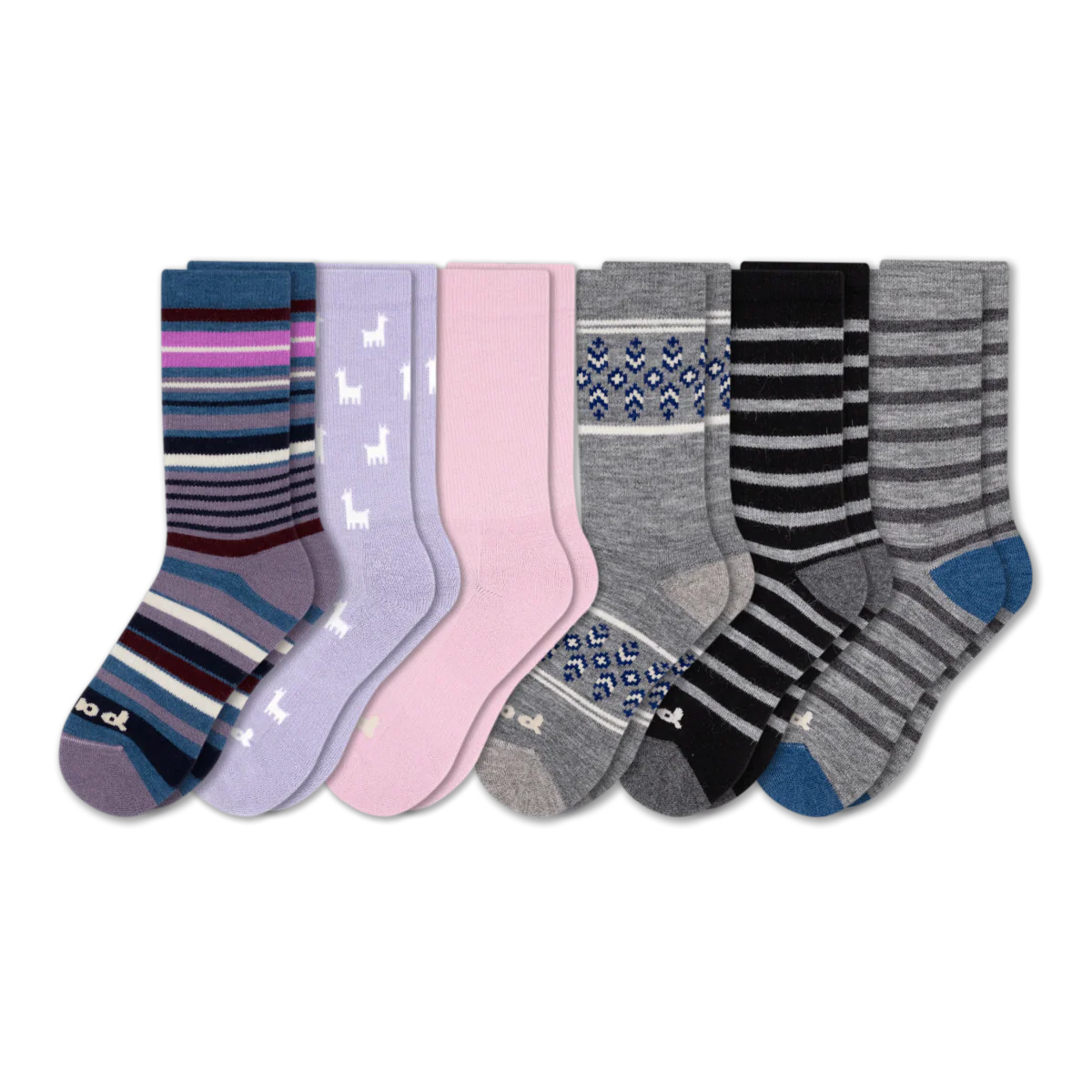 6 Pack - Women's Crew Pacas Socks - Image 232