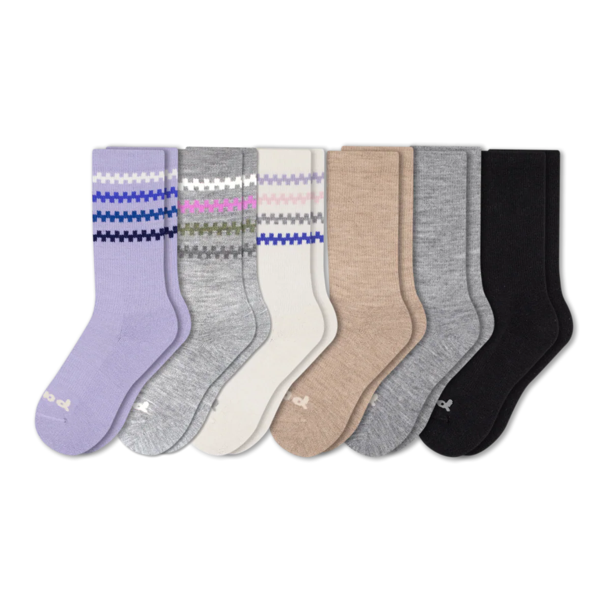 6 Pack - Women's Crew Pacas Socks - Image 237