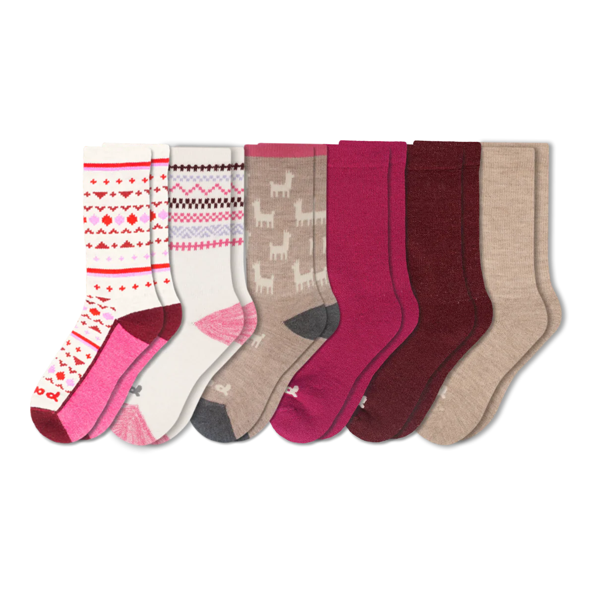 6 Pack - Women's Crew Pacas Socks - Image 239