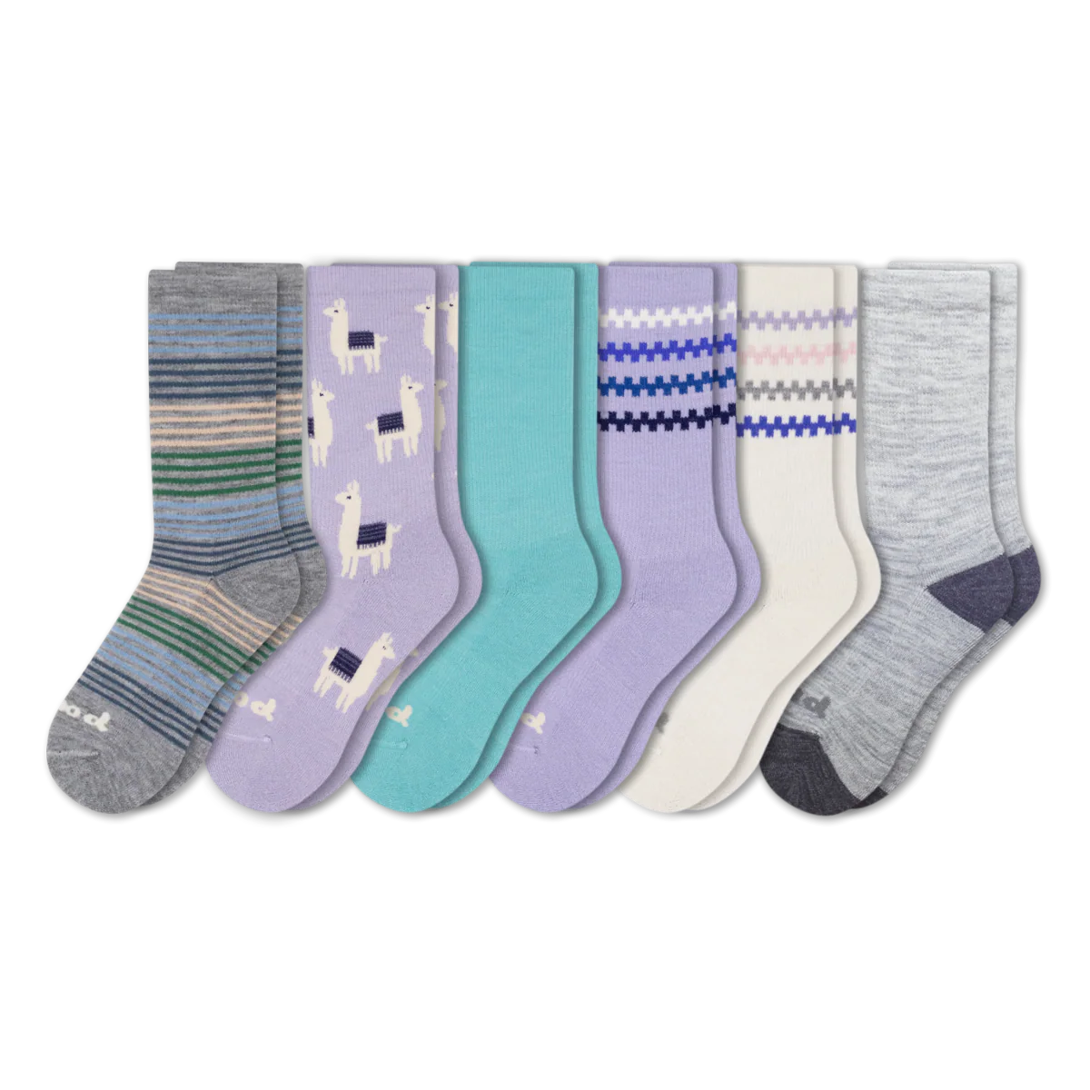 6 Pack - Women's Crew Pacas Socks - Image 241