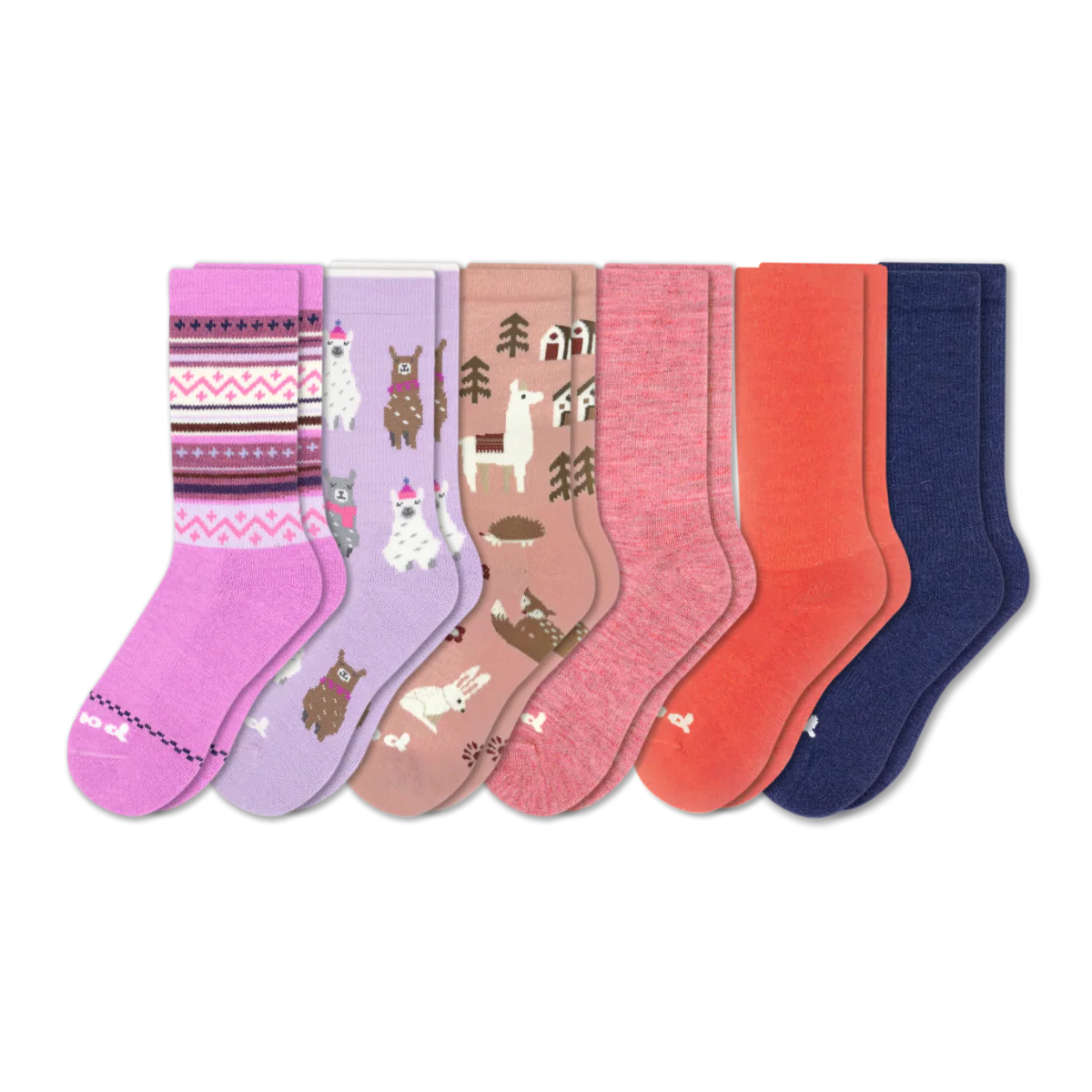 6 Pack - Women's Crew Pacas Socks - Image 242