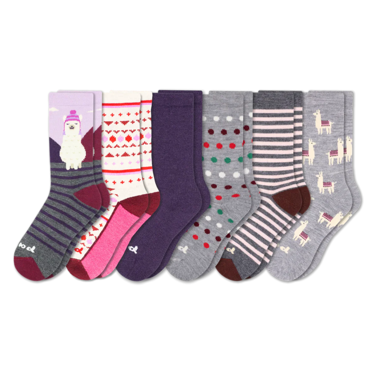 6 Pack - Women's Crew Pacas Socks - Image 244