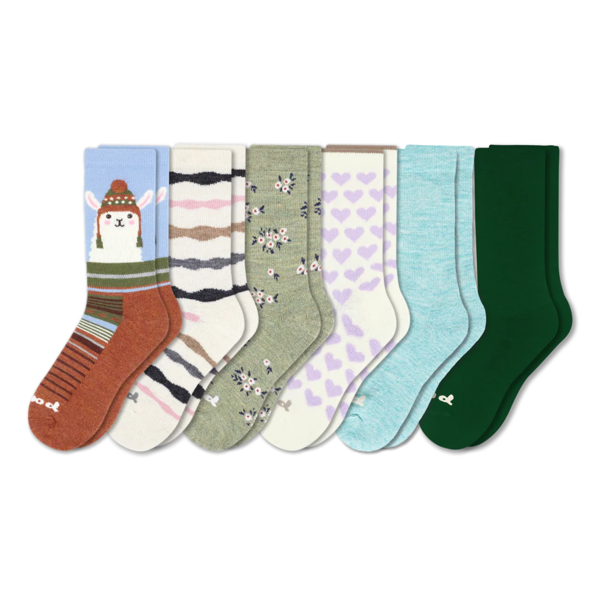 6 Pack - Women's Crew Pacas Socks - Image 245