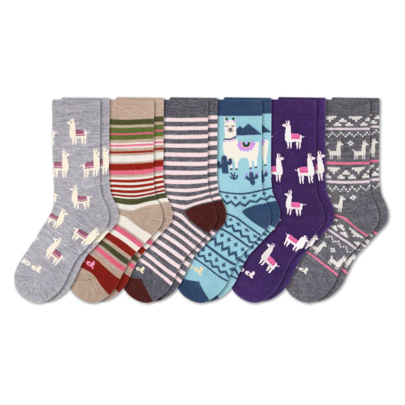 6 Pack - Women's Crew Pacas Socks - Image 27