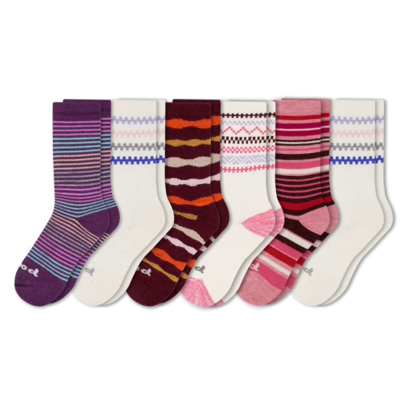 6 Pack - Women's Crew Pacas Socks - Image 31