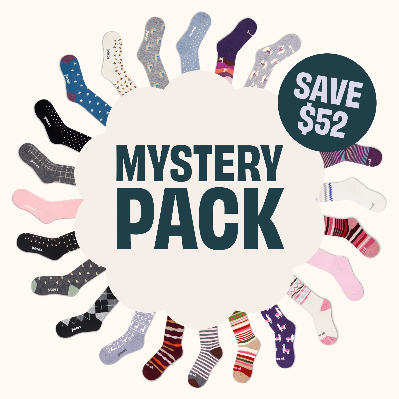 6 Pack - Women's Crew Pacas Socks - Image 44