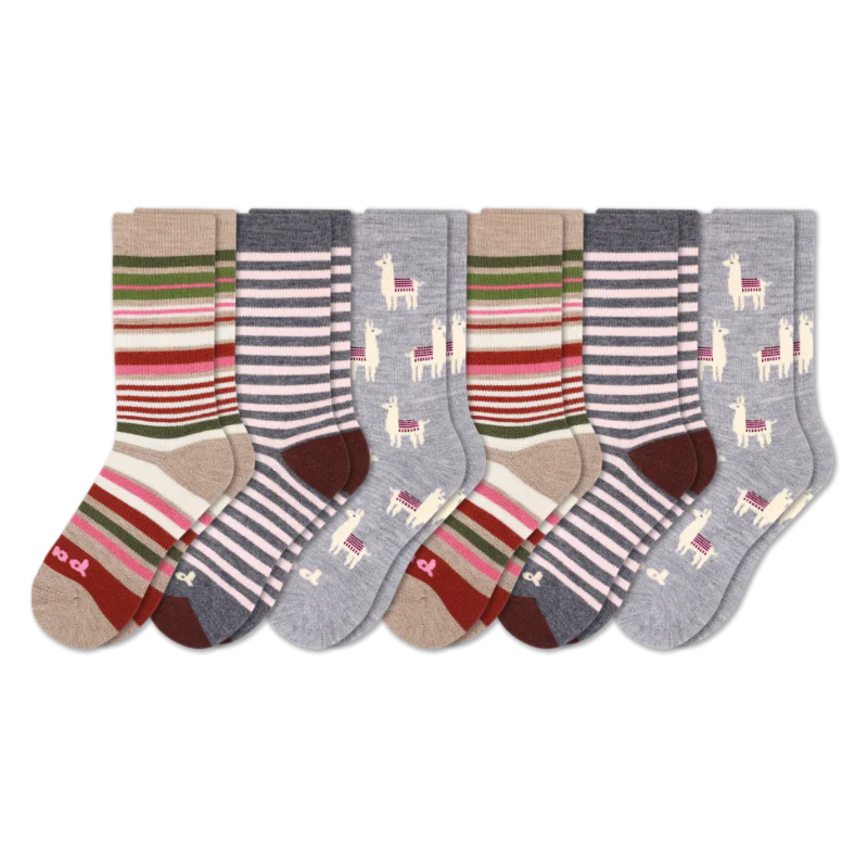 6 Pack - Women's Crew Pacas Socks - Image 49