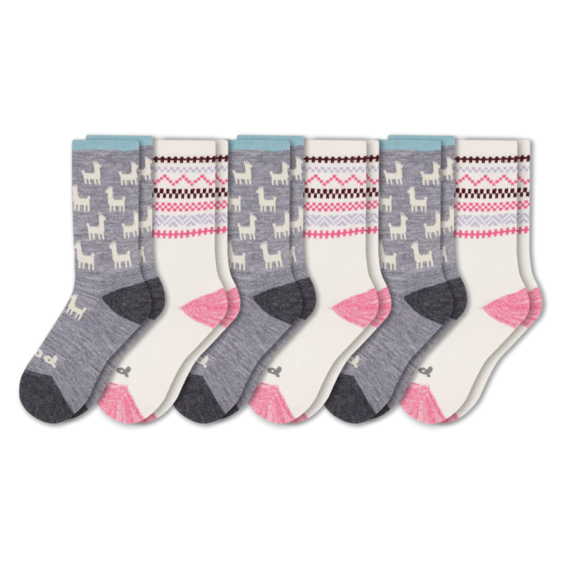 6 Pack - Women's Crew Pacas Socks - Image 50