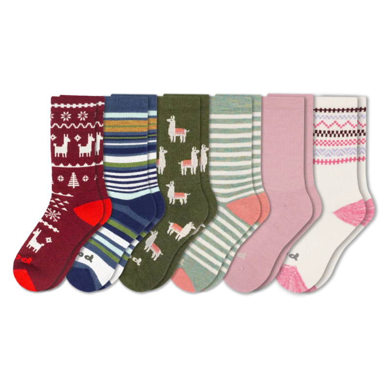 6 Pack - Women's Crew Pacas Socks - Image 52