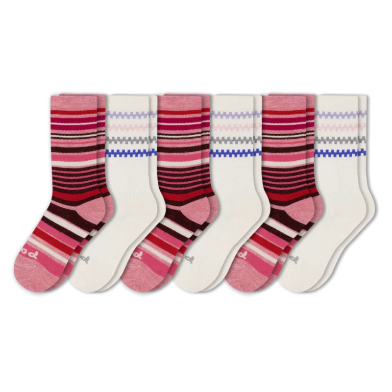 6 Pack - Women's Crew Pacas Socks - Image 55