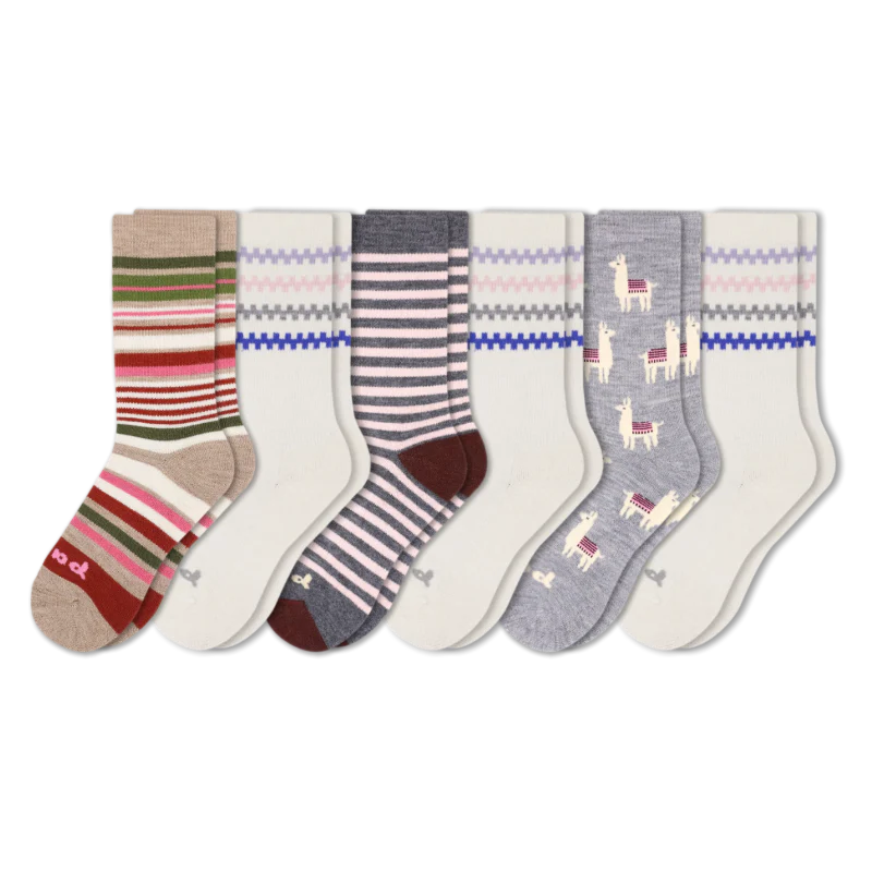 6 Pack - Women's Crew Pacas Socks - Image 61