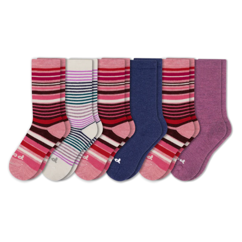 6 Pack - Women's Crew Pacas Socks - Image 62