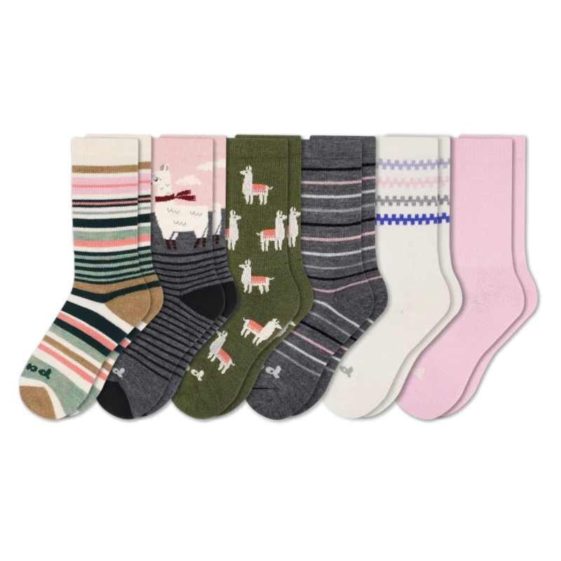 6 Pack - Women's Crew Pacas Socks - Image 66