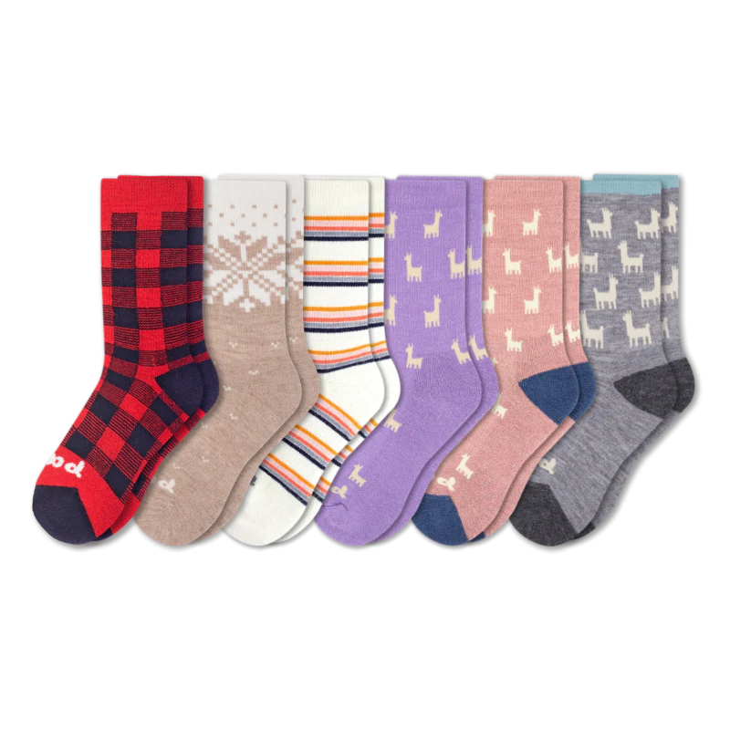 6 Pack - Women's Crew Pacas Socks - Image 67