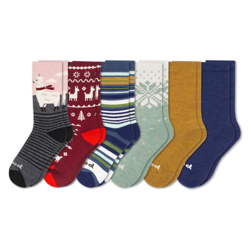 6 Pack - Women's Crew Pacas Socks - Image 70